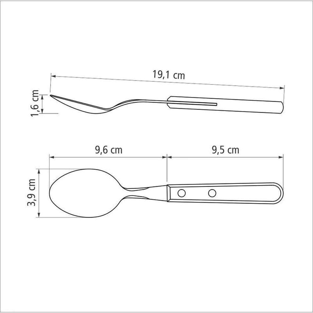 Colher De Mesa Tramontina Dynamic Com Lâmina Em Aço Inox E Cabo De Madeira Natural Tramontina - 3