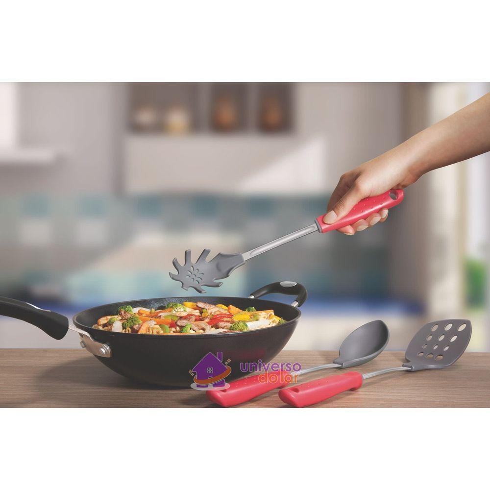 Colher Para Arroz Tramontina Utilitá Em Nylon Com Cabo De Polipropileno Vermelho Tramontina - 3