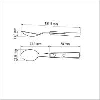 Colher Para Chá Tramontina Com Lâmina Em Aço Inox E Cabo Em Madeira Polywood Castanho Tramontina - 2