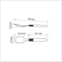 Colher Para Chá Tramontina Ipanema Com Lâmina Em Aço Inox E Cabo De Polipropileno Preto Tramontina - 2
