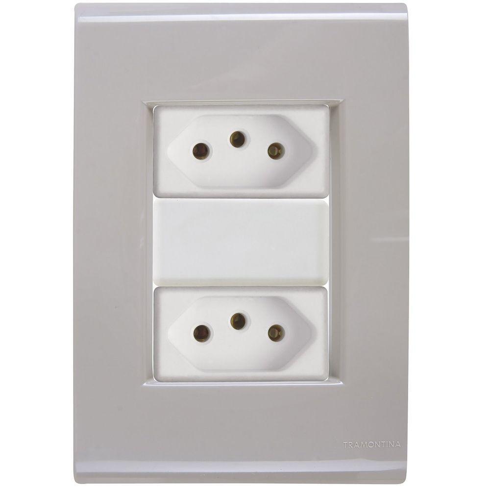 Cj Duas Tomadas Dupla 20a Liz Fendi Tramontina Completo Pronto Tramontina - 1