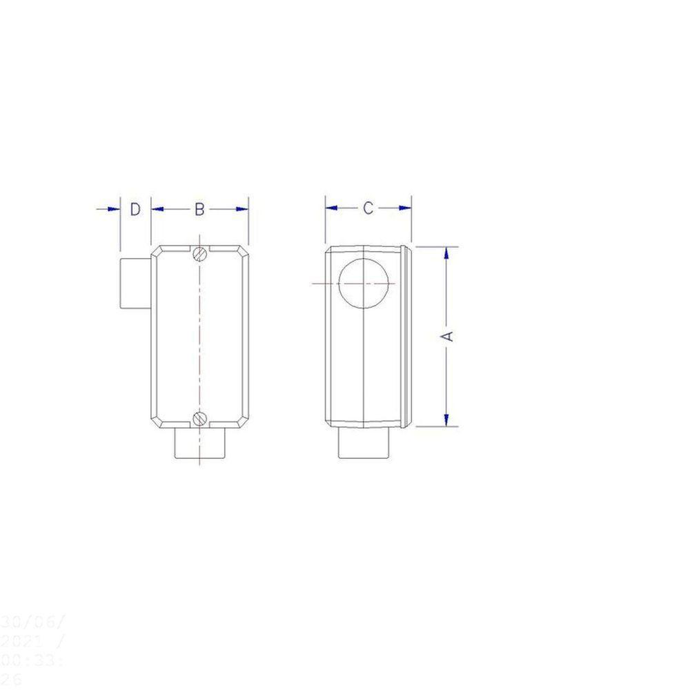 Condulete Fixo 1-2" Tipo "lr" - Sem Tampa - Rosca Bsp - Sem Pintura Tramontina - 2