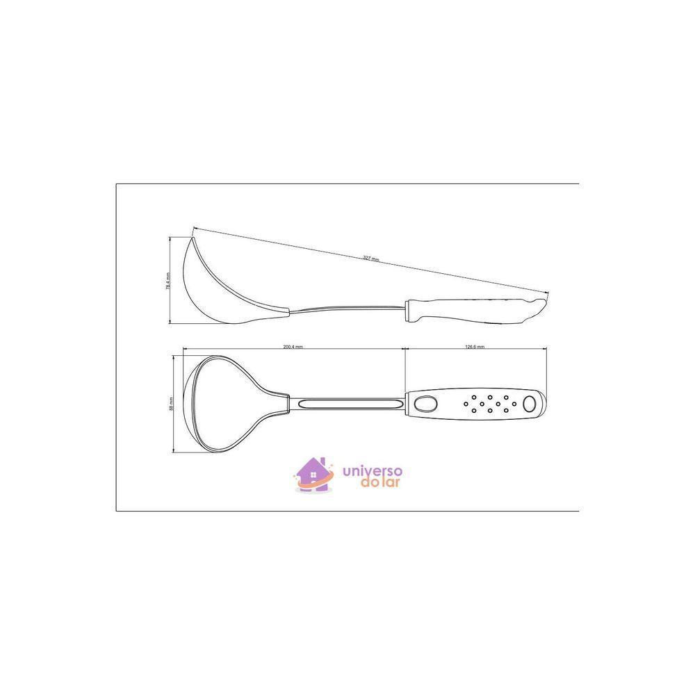 Concha Tramontina Utilitá Em Nylon Com Cabo De Polipropileno Vermelho Tramontina - 3