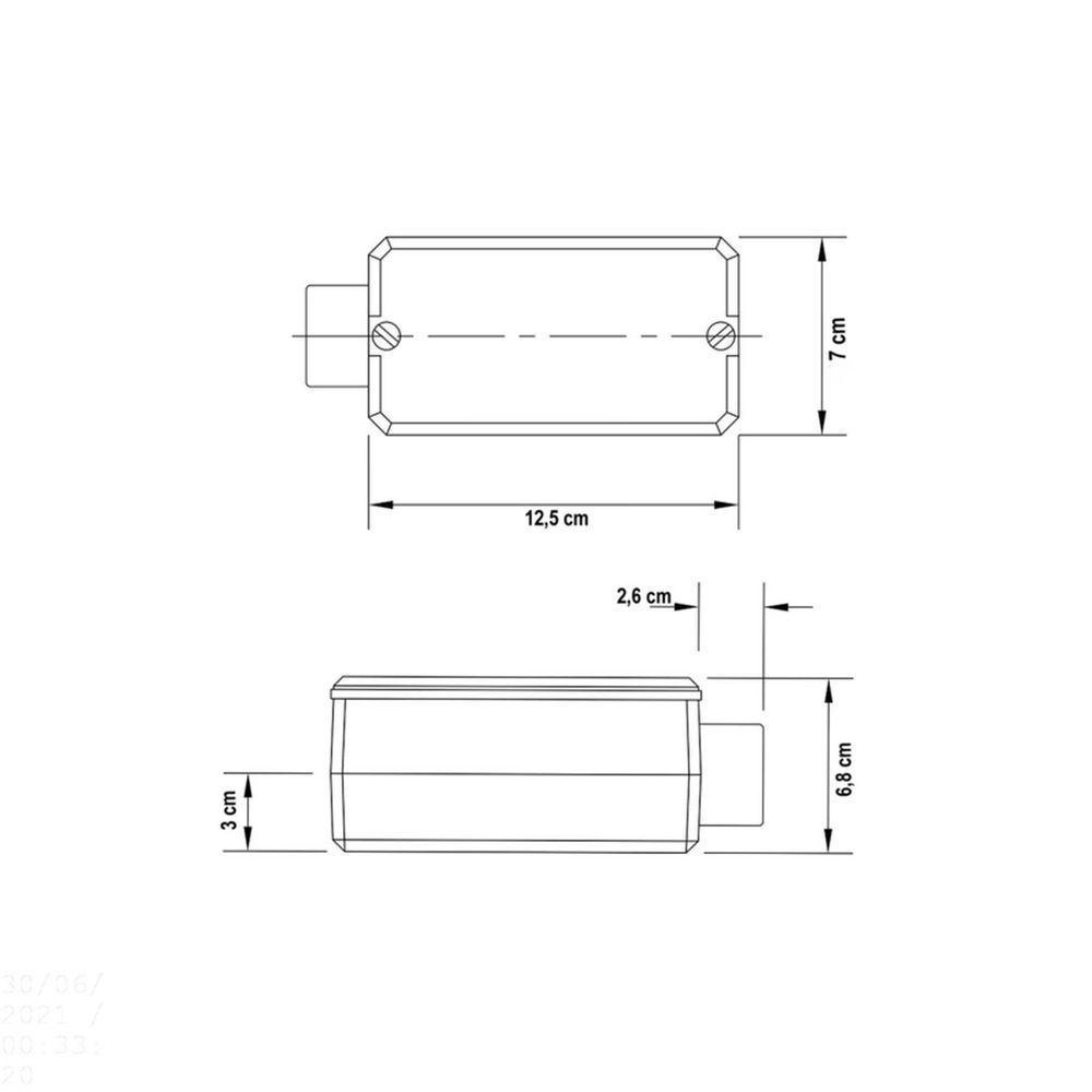 Condulete Fixo 1.1-4" Tipo "e" - Com Tampa - Rosca Bsp - Sem Pintura Tramontina - 2