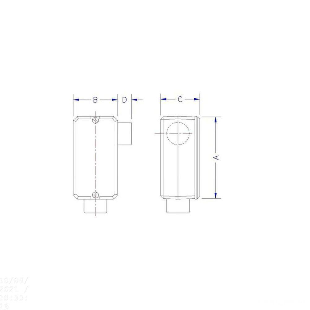 Condulete Fixo 3-4" Tipo "ll" - Sem Tampa - Sem Rosca - Sem Pintura Tramontina - 2