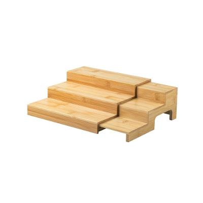 Organizador Multinível Extensível De Bambu Keep Ou 22 X 22-38 X 8,5 Cm Cor:bambu