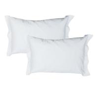 Par De Fronhas 2 Abas Percal 180 Fios 100% Algodão Padrão Hotel Branco - 1