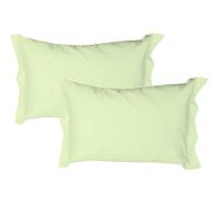 Par De Fronhas 2 Abas Percal 180 Fios 100% Algodão Padrão Hotel Verde - 1