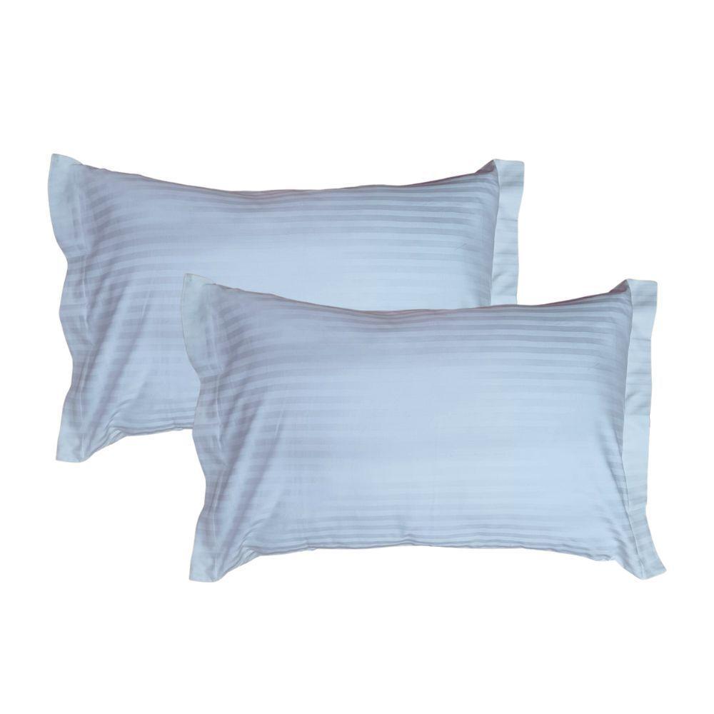 Par De Fronhas 2 Abas Stripe 300 Fios 100% Algodão Padrão Hotel - Magic Enxovais Solteiro - 1