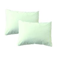 Par De Fronhas 50x70cm Percal 180 Fios 100% Algodão Padrão Hotel Verde - 1