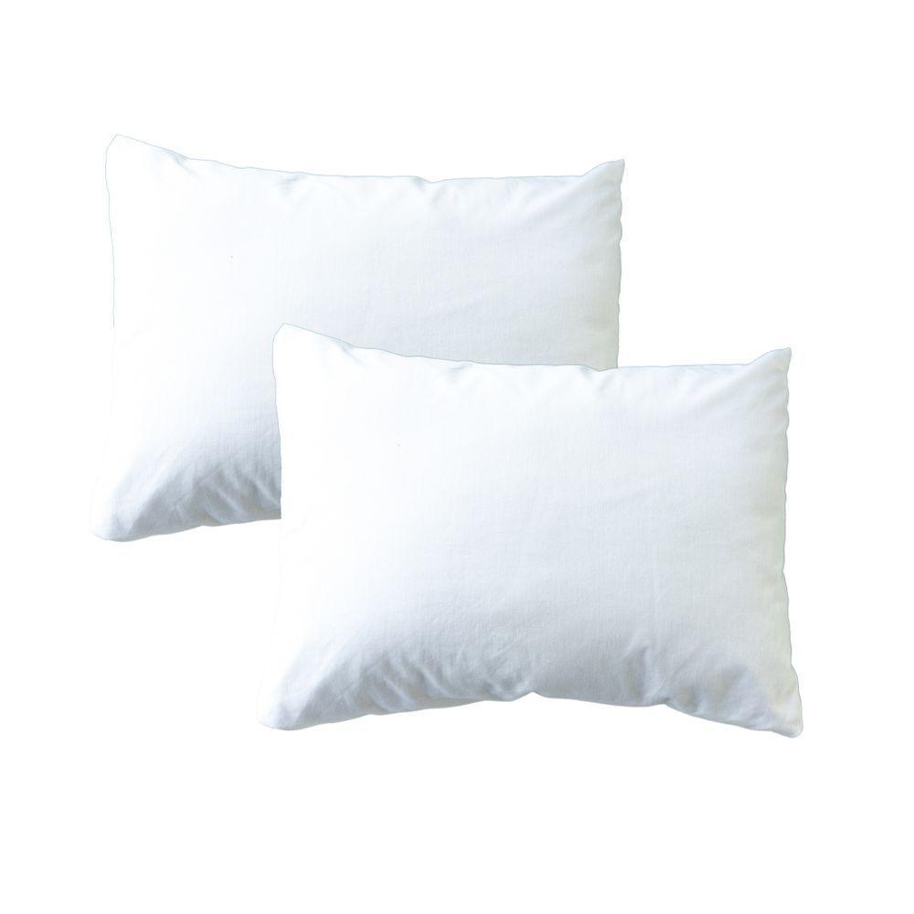 Par De Fronhas 50x70cm Percal 180 Fios 100% Algodão Padrão Hotel Branco - 1