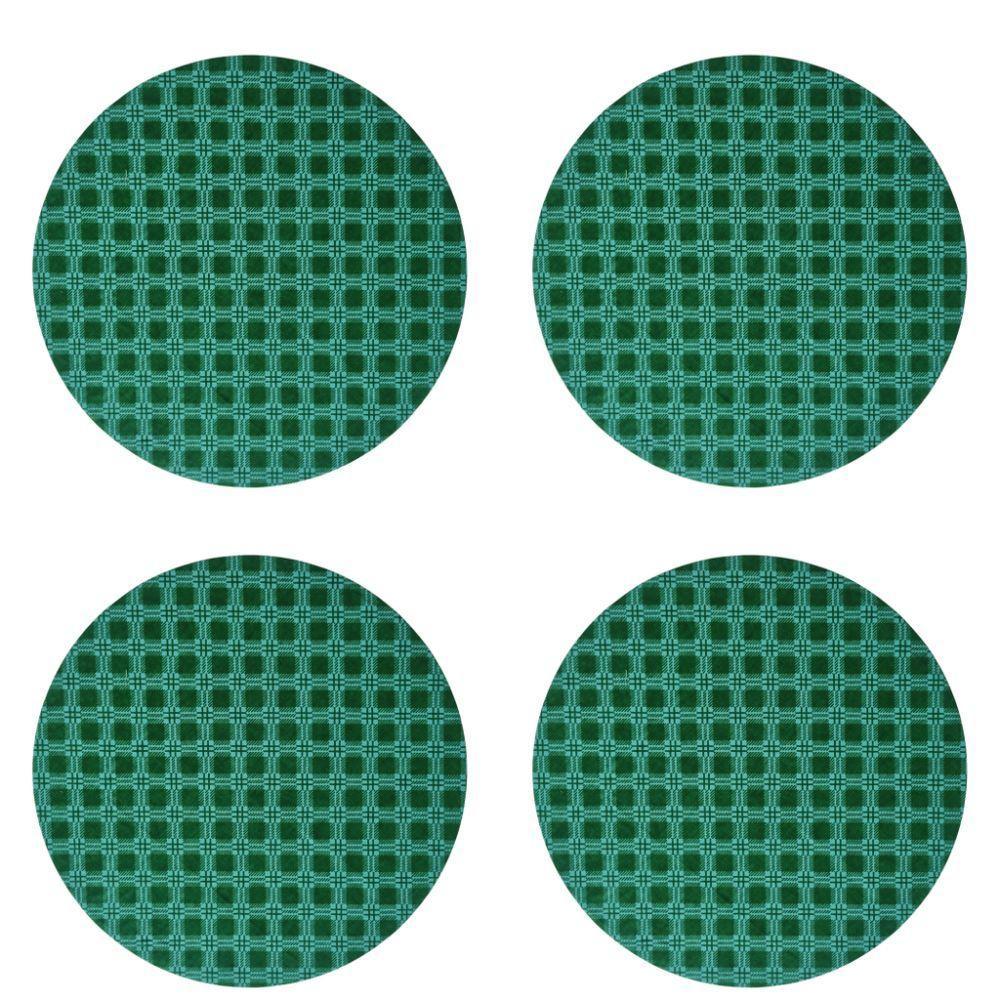 Kit 4 Sousplat Natalino Diametro 33cm Xadrez - 1