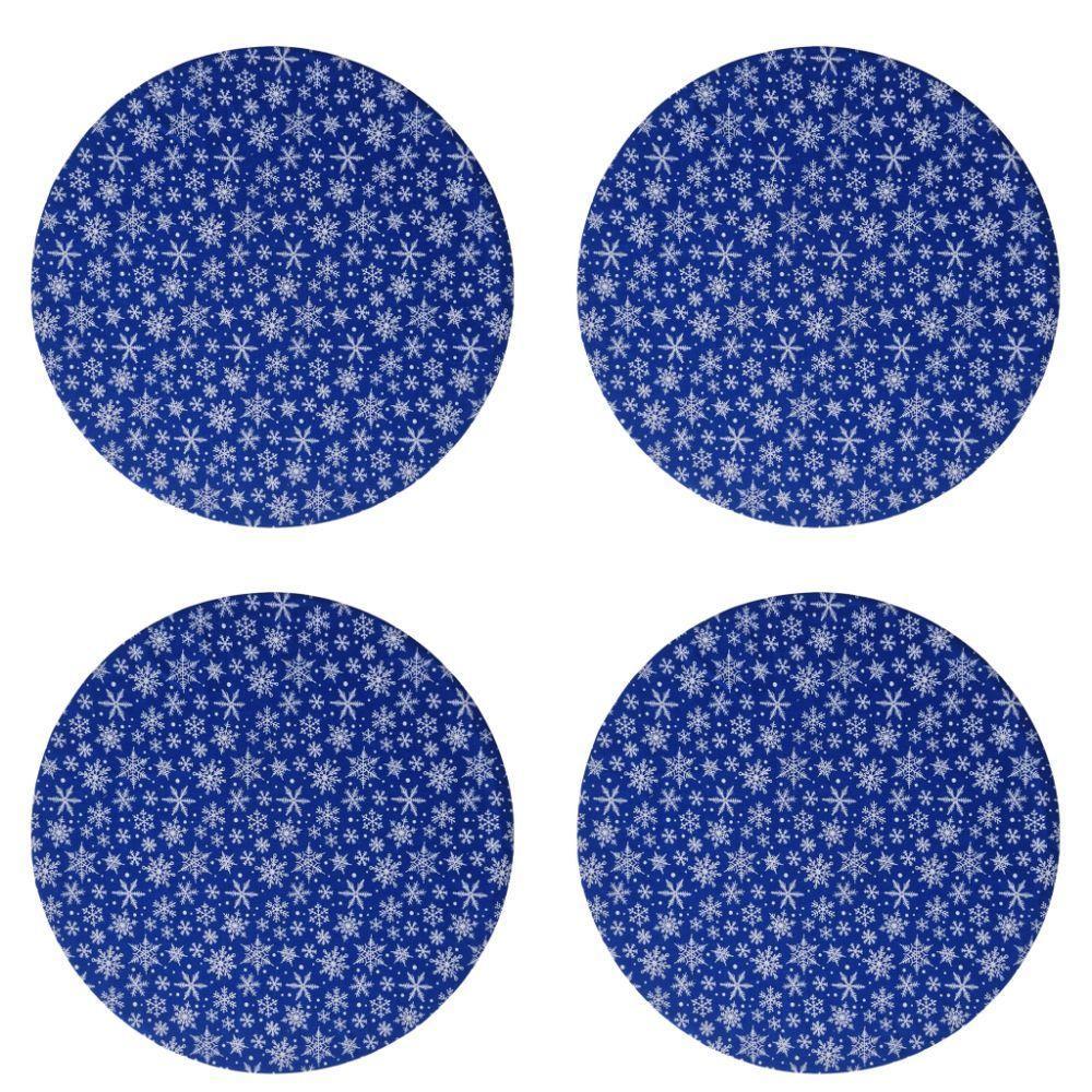 Kit 4 Sousplat Natalino Diametro 33cm Estrela - 1