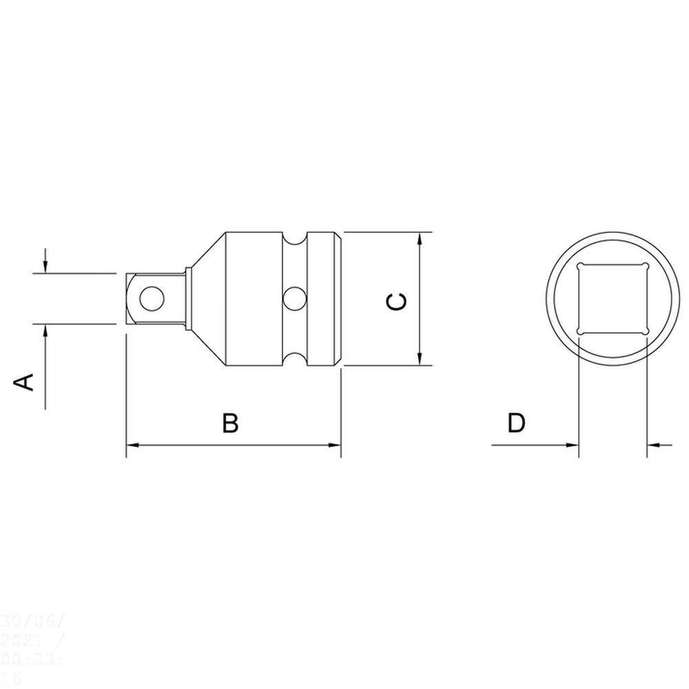 Adaptador Para Soquetes De Impacto - Encaixe 3-4" F X 1-2" M Tramontina - 2