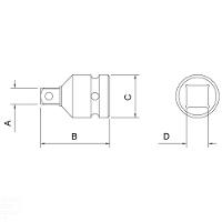 Adaptador Para Soquetes De Impacto - Encaixe 3-4" F X 1-2" M Tramontina - 2