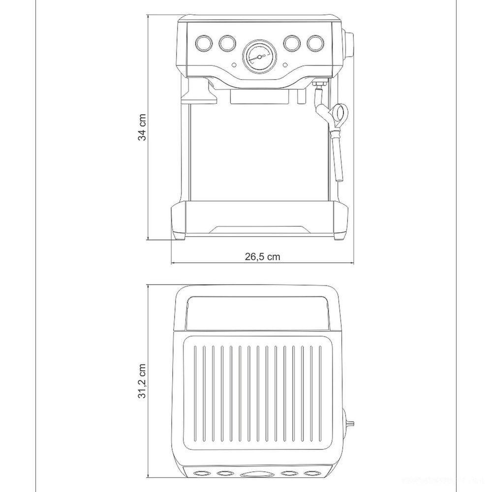 Cafeteira Elétrica Tramontina By Breville Express Em Aço Inox 1,8 L 127 V 110v - 127v - 3