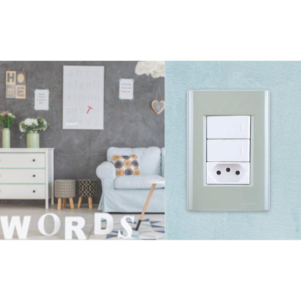 Placa 3 Postos 4x2 Tramontina Giz Verde Ardósia Tramontina - 4