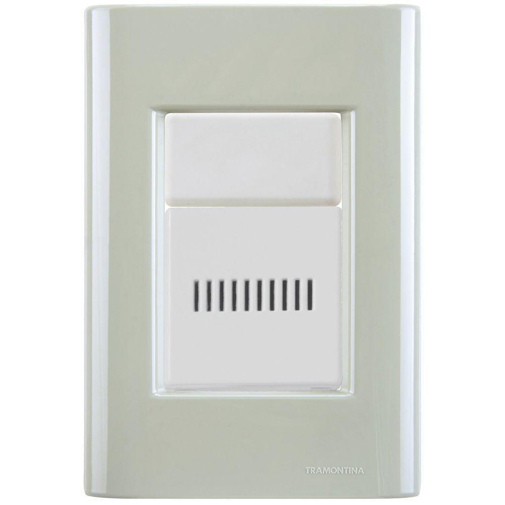 Cj Placa Com Campainha Cigarra Bivolt Giz Verde Ardósia Tramontina Completo Pronto Tramontina - 1