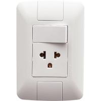 Conjunto 4x2 Com 1 Interruptor Simples 10 A 250 V E 1 Tomada 2p+t 15 A - 16 A 250 V Tramontina Aria Tramontina - 1
