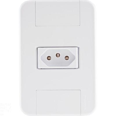 Conjunto 4x2 Com 1 Tomada 2p+t 20 A 250 V Tramontina Tablet Branco Tramontina