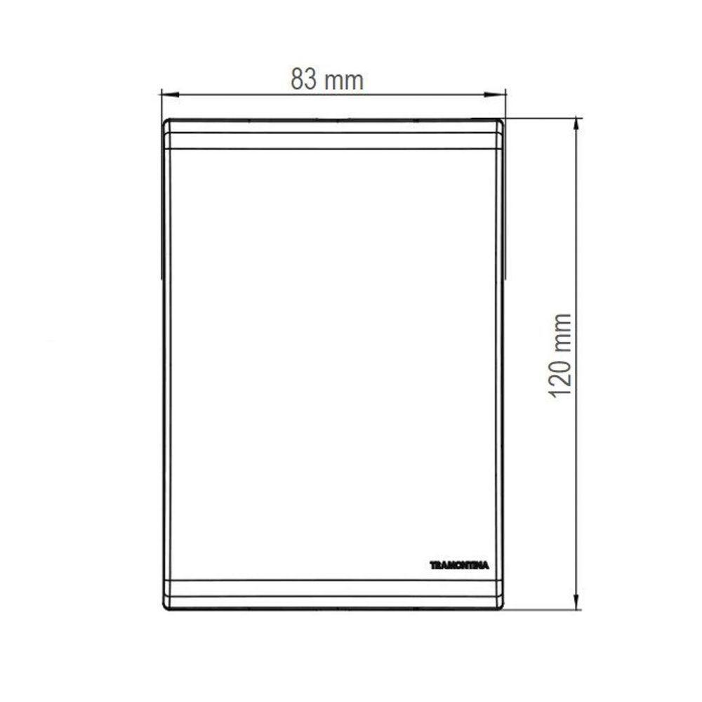 Conjunto 4x2 Com 1 Interruptor Simples Tramontina Liz 10 A 250 V Branco Tramontina - 5