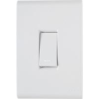 Conjunto 4x2 Com 1 Interruptor Simples Tramontina Liz 10 A 250 V Branco Tramontina - 1