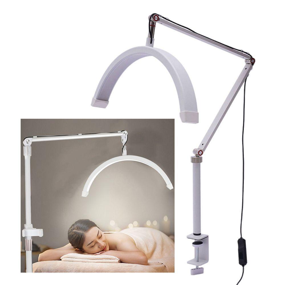 Luminaria Estetica Mesa Arco Meia Lua 3 Tons Ajustavel Suporte Celular Limpeza Pele Rosto Tatuagem - 2