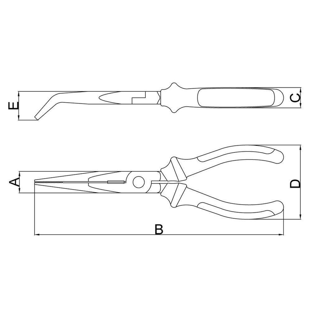 Alicate Meia Cana - Bico Longo Curvo Isolado 1.000 V 8 Polegada Tramontina Pro Tramontina - 2