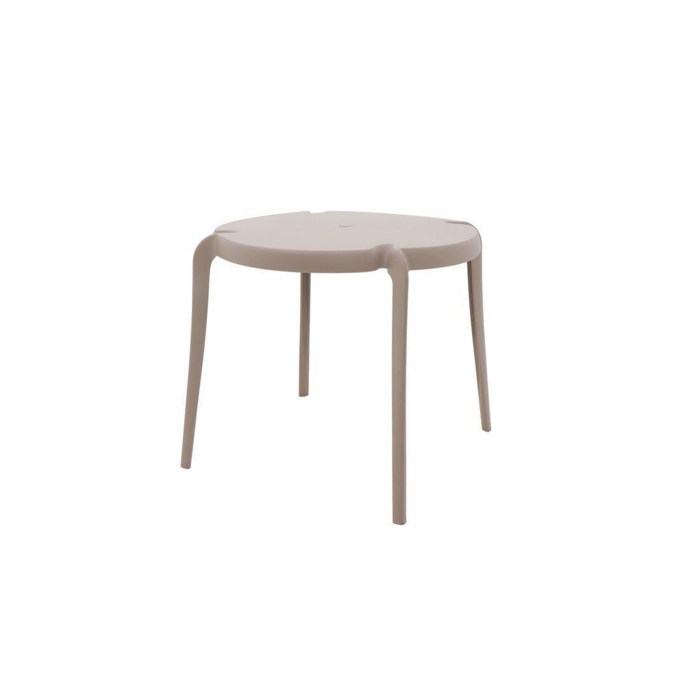 Mesa Redonda Tramontina Clarice Camurça Em Polipropileno E Fibra De Vidro Tramontina - 1