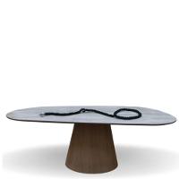 Mesa Cone Organica 140x90cm Cimento Queimado - 3