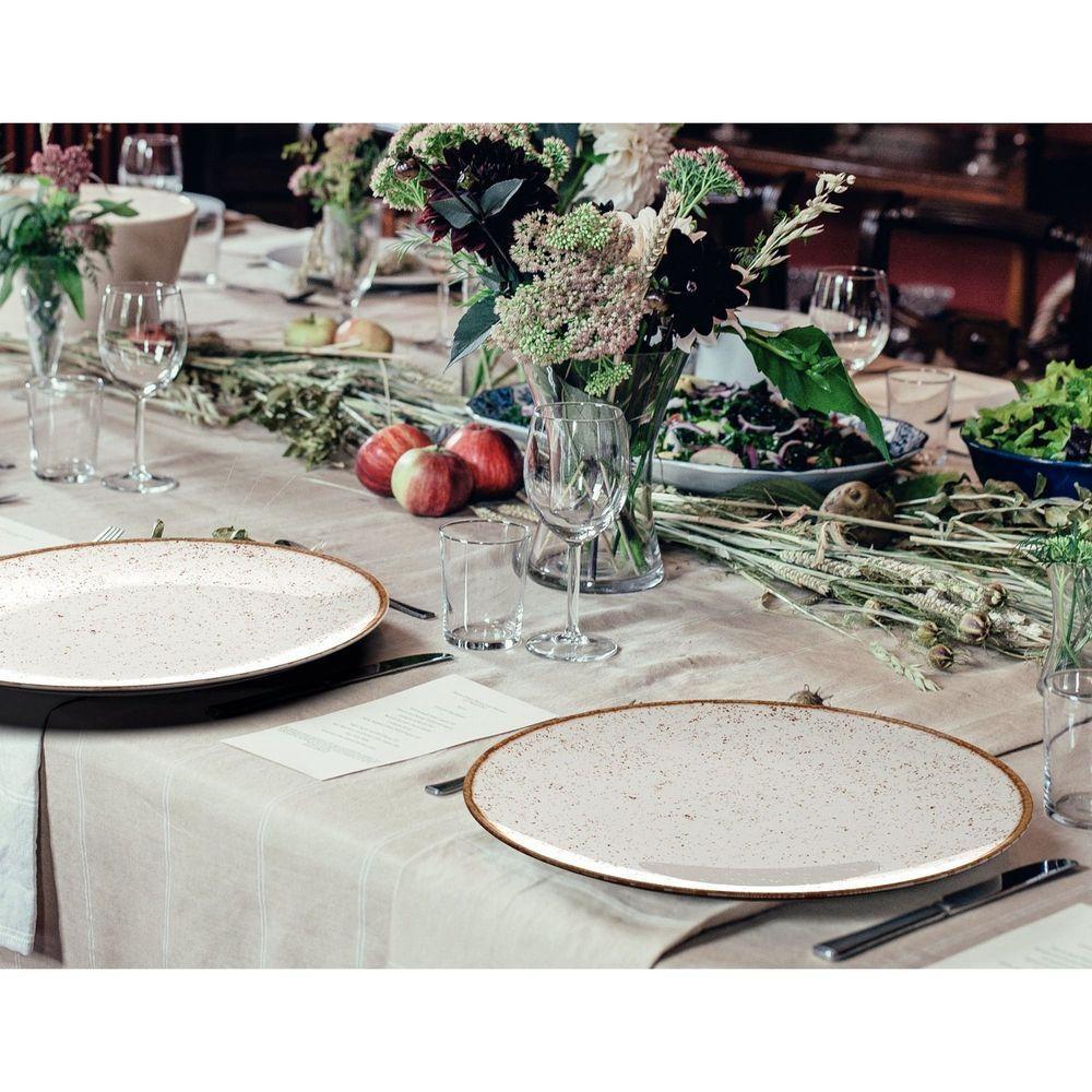 Jogo De Pratos Tramontina Rústico Marrom Em Porcelana Decorada 12 Peças Tramontina - 3