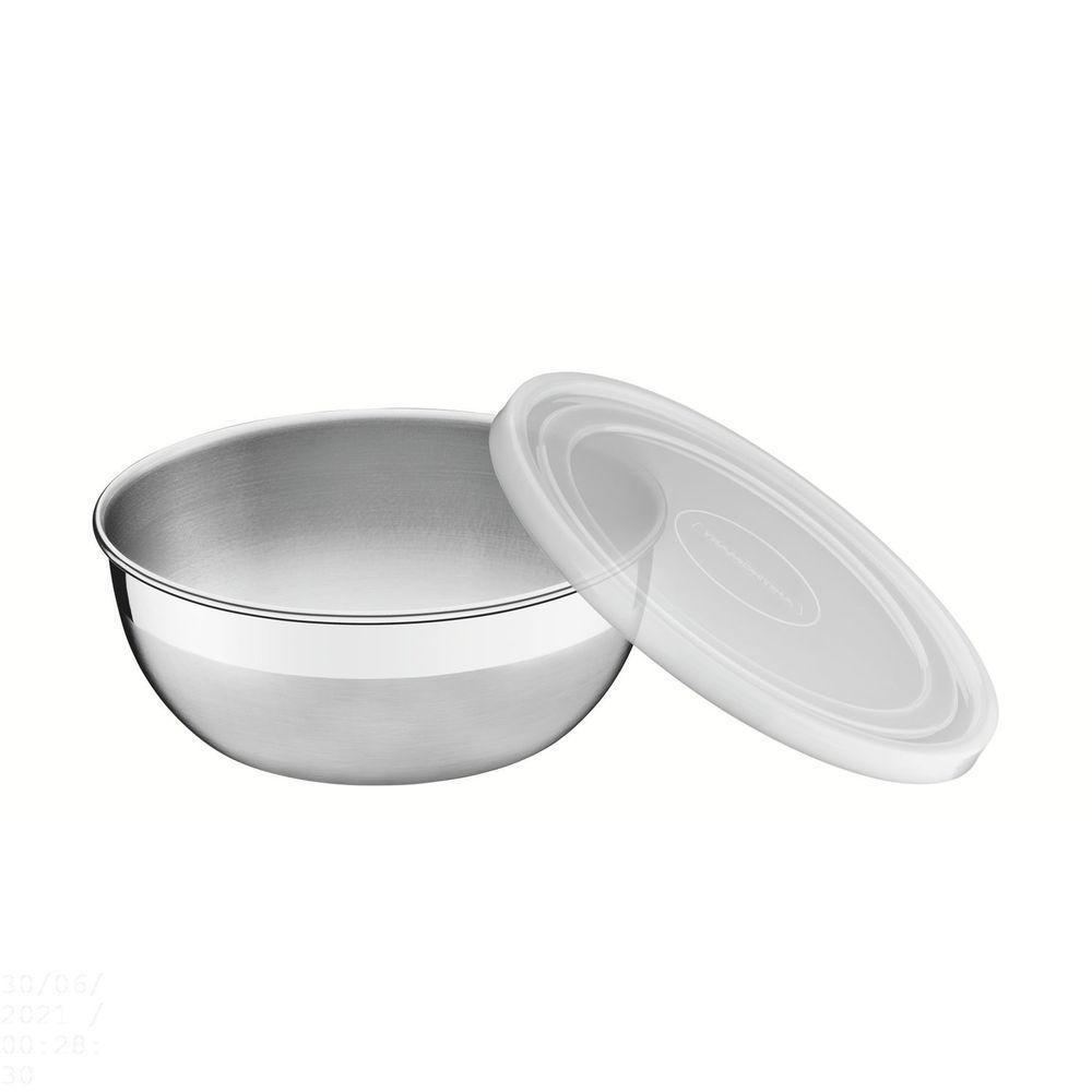 Pote Redondo Tramontina Freezinox Em Aço Inox Com Tampa Plástica 14 Cm 0,8 L Tramontina - 6