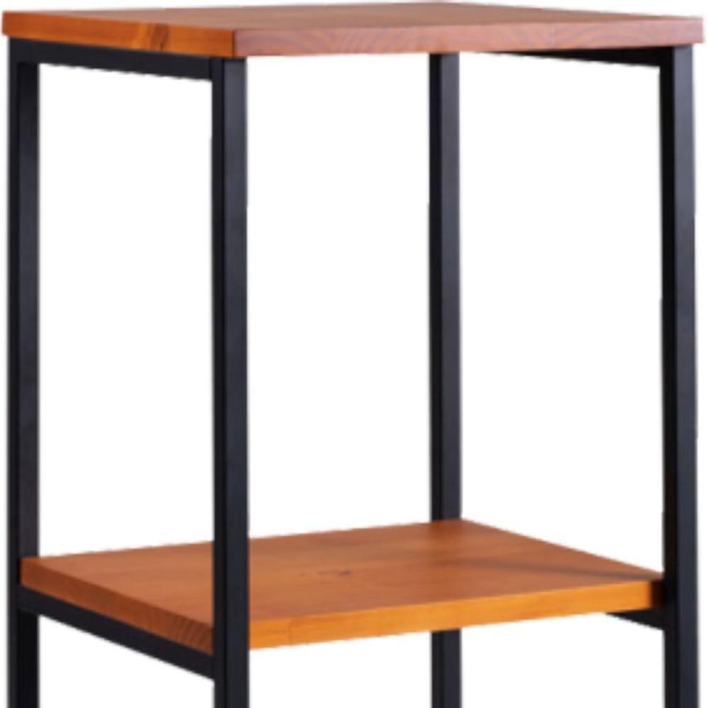 Estante Torre Aço Preto I13 Mell Madeira Taeda Dmobiliario Mell - 5