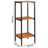 Estante Torre Aço Preto I13 Mell Madeira Taeda Dmobiliario Mell - 3