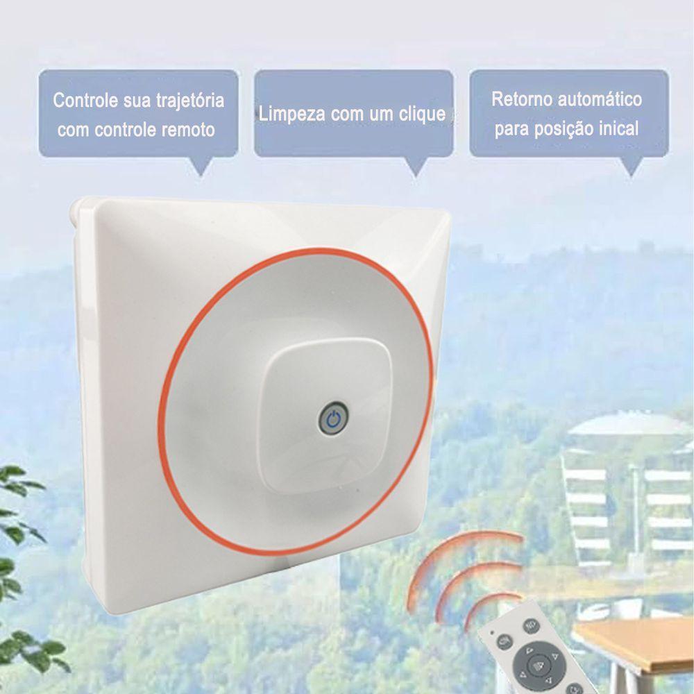 Robo Limpa Janela Vidro Espelho Vidraça Automatico Inteligente Controle Sensor Antiqueda Limpeza - 5
