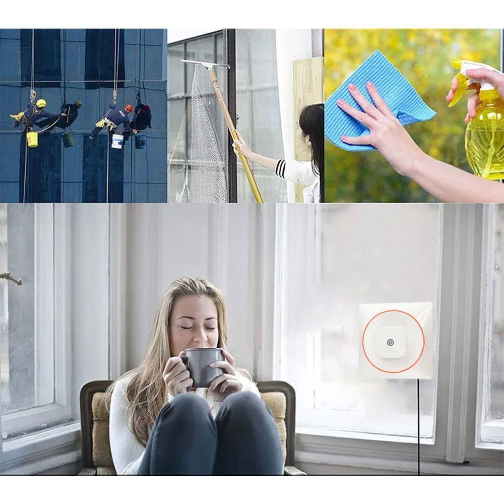 Robo Limpa Janela Vidro Espelho Vidraça Automatico Inteligente Controle Sensor Antiqueda Limpeza - 9