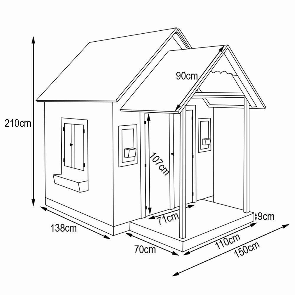 Casinha De Brinquedo Artesanal Mdf Com Telhado Branco-lilás L12 - Gran Belo - 7