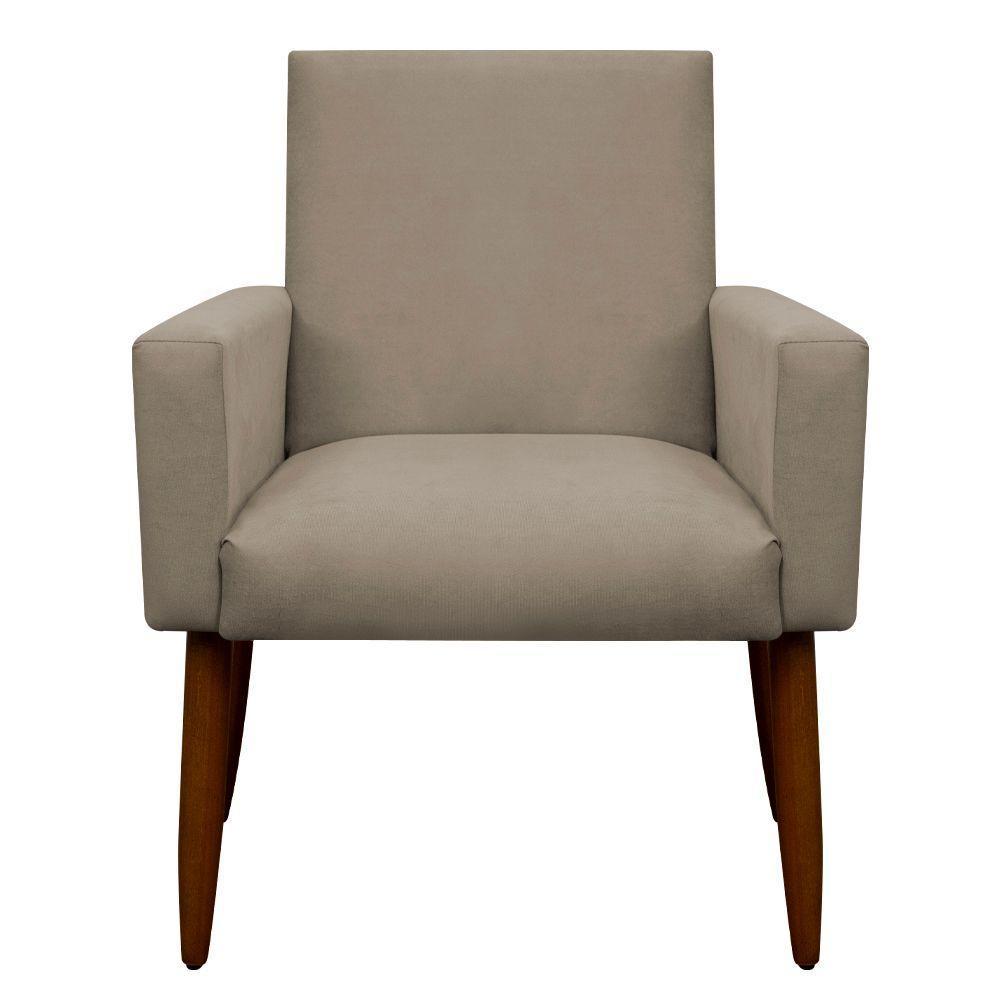 Kit 2 Poltronas E Puff Sala E Quarto Nina Suede Herrero Cor:cappuccino - 7