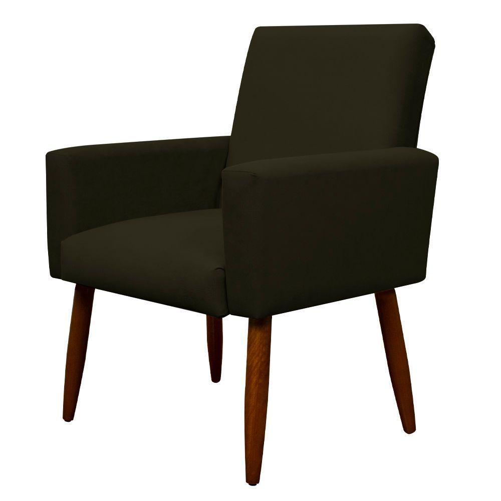 Kit 2 Poltronas E Puff Sala E Quarto Nina Suede Herrero Cor:marrom - 3