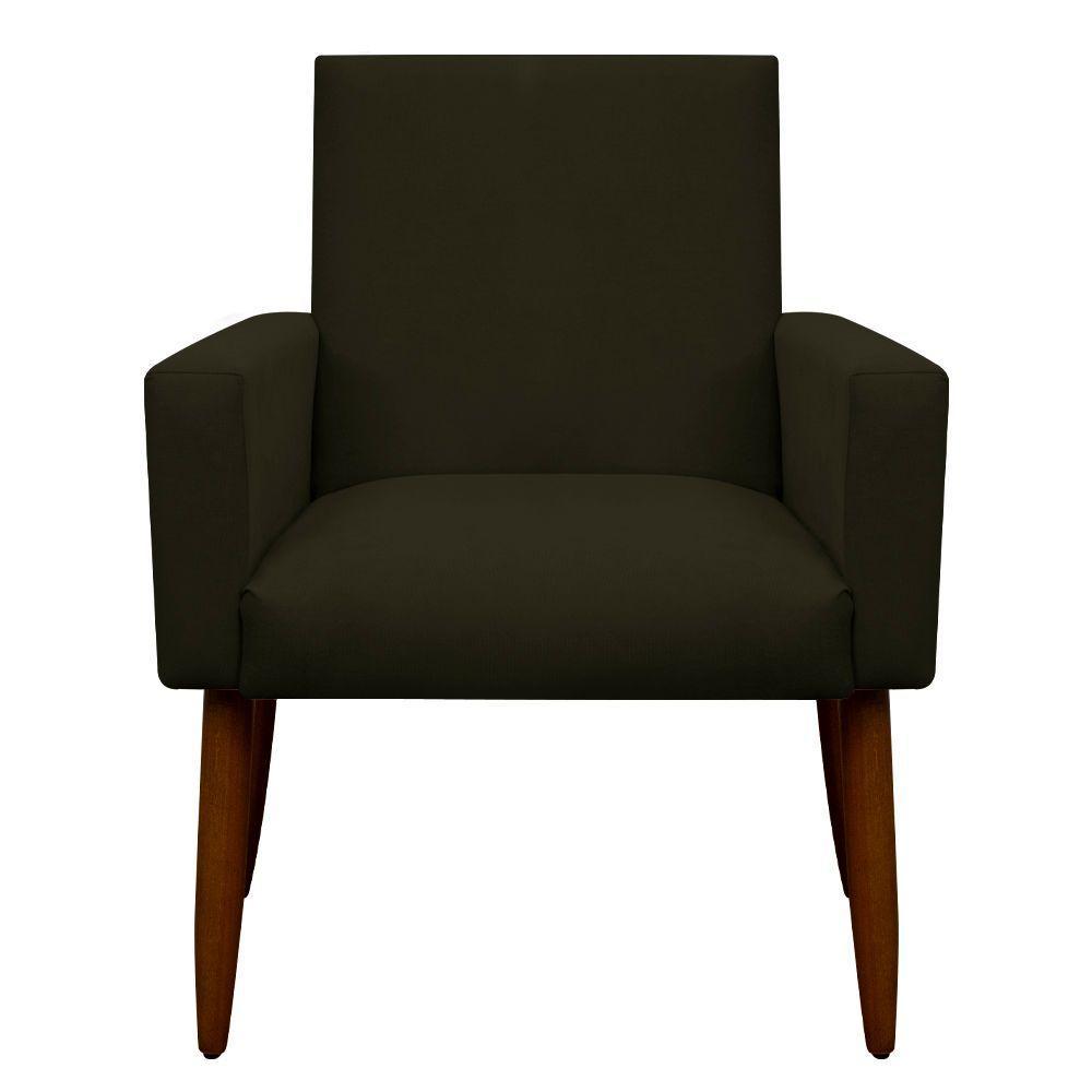 Kit 2 Poltronas E Puff Sala E Quarto Nina Suede Herrero Cor:marrom - 7