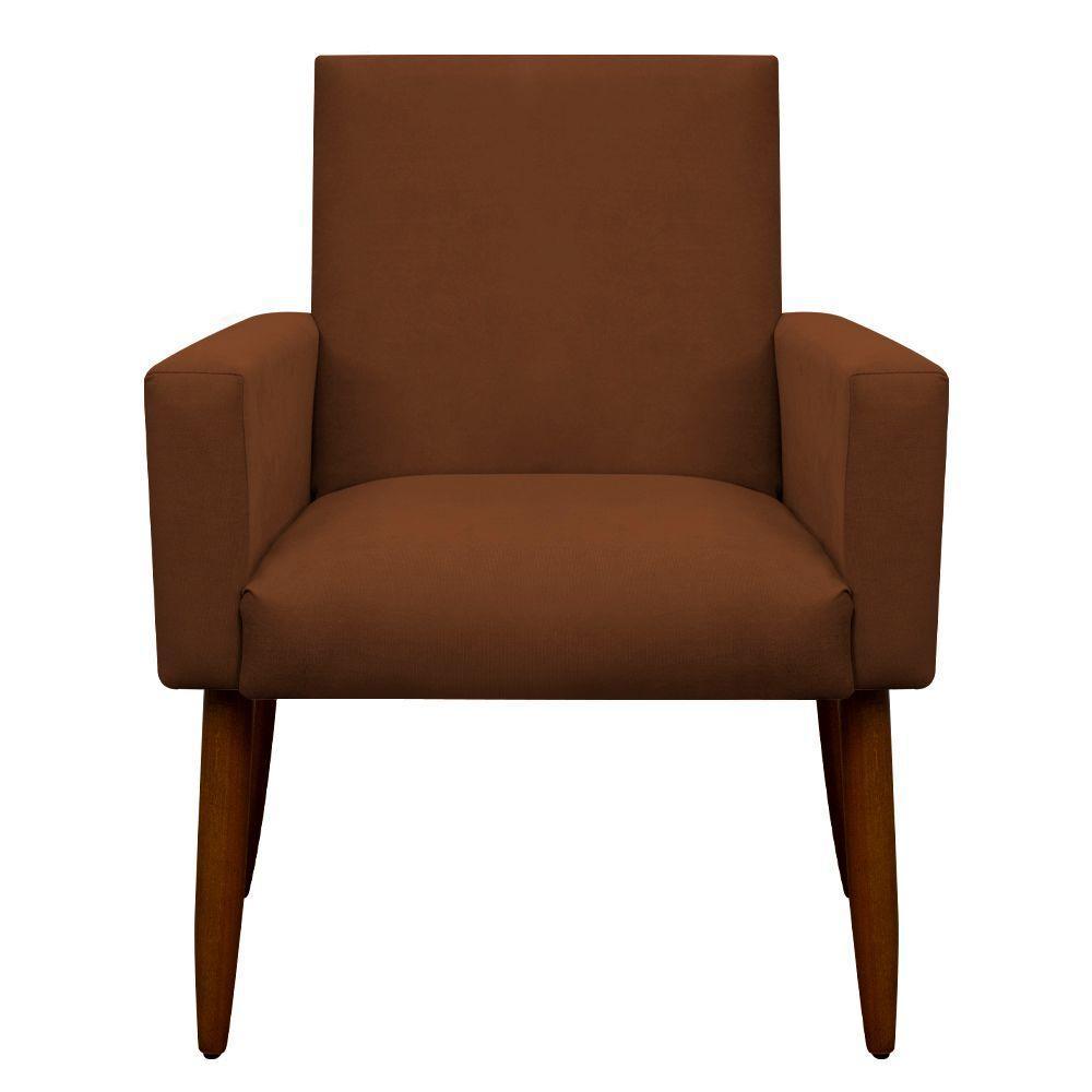 Kit 2 Poltronas E Puff Sala E Quarto Nina Suede Herrero Cor:cobre - 3