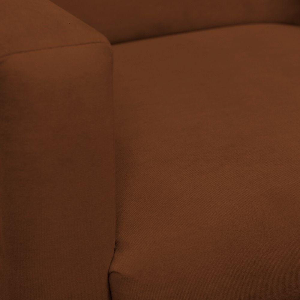 Kit 2 Poltronas E Puff Sala E Quarto Nina Suede Herrero Cor:cobre - 7