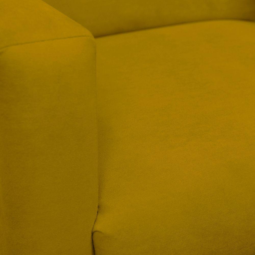Kit 2 Poltronas E Puff Sala E Quarto Nina Suede Herrero Cor:amarelo - 2