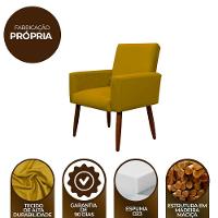 Kit 2 Poltronas E Puff Sala E Quarto Nina Suede Herrero Cor:amarelo - 5