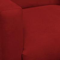 Kit 2 Poltronas E Puff Sala E Quarto Nina Suede Herrero Cor:vermelho