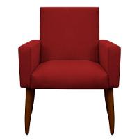 Kit 2 Poltronas E Puff Sala E Quarto Nina Suede Herrero Cor:vermelho - 5