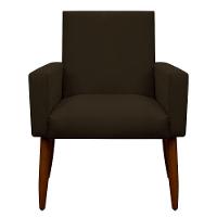 Kit 2 Poltronas E Puff Sala E Quarto Nina Suede Herrero Cor:marrom Escuro - 5