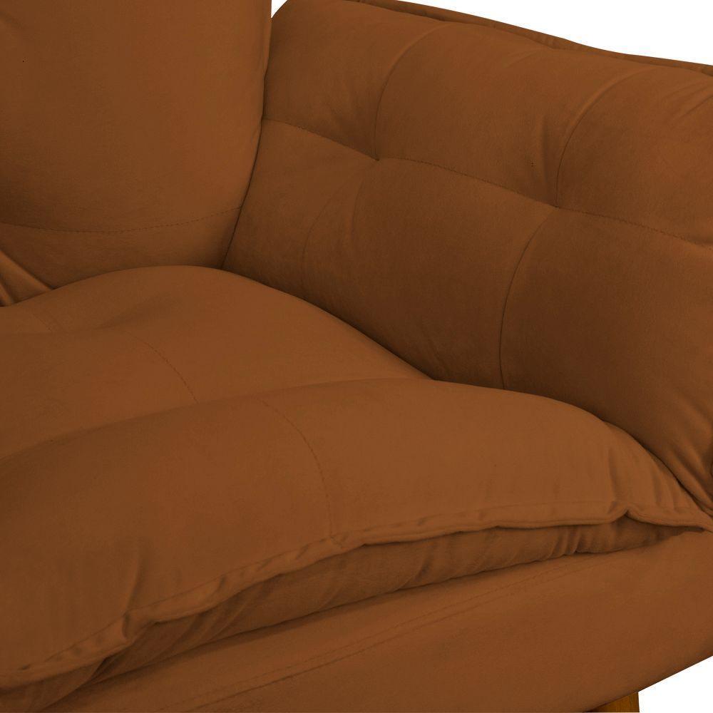 Kit 4 Poltronas Decorativa Sala E Quarto Opala Suede Herrero Cor:cobre - 2