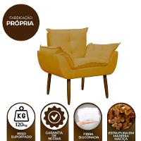 Kit 2 Poltronas Decorativa Sala E Quarto Opala Suede Herrero Cor:amarelo - 7
