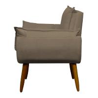 Kit 2 Poltronas Decorativa Sala E Quarto Opala Suede Herrero Cor:cappuccino - 3